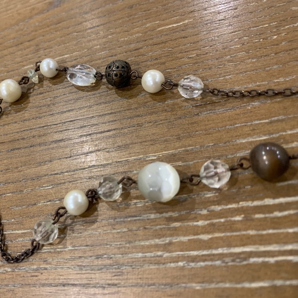 Art nouveau roaring 20s long mix bead necklace - Picture 5 of 11